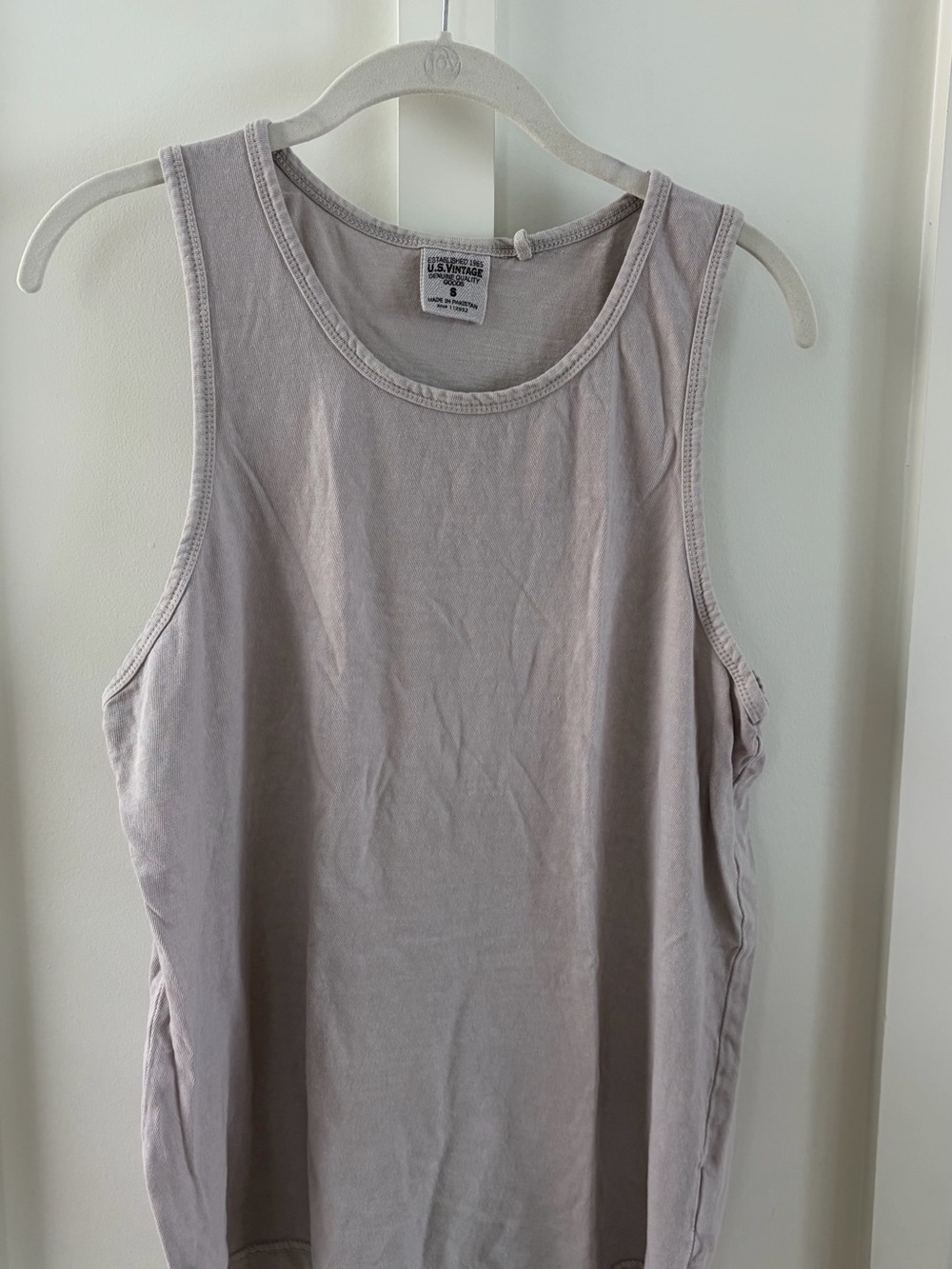Men’s Vintage Gray Tank Top | Size Small | Soft Knit Casual Layer